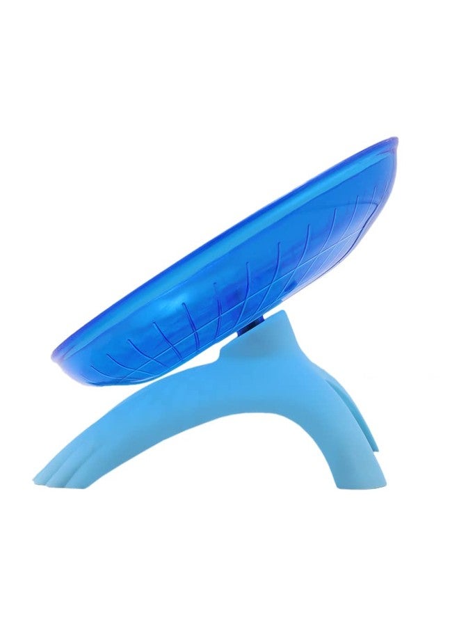 Litewood Small Hamster Wheel Hermit Crab Wheel Small Animal Flying Saucer Spinner Silent Running Exercise Toy Cage Tank Accessory for Dwarf Hamster Gerbil Mouse Rat Mice Hermit Crab (Blue) - Image 4